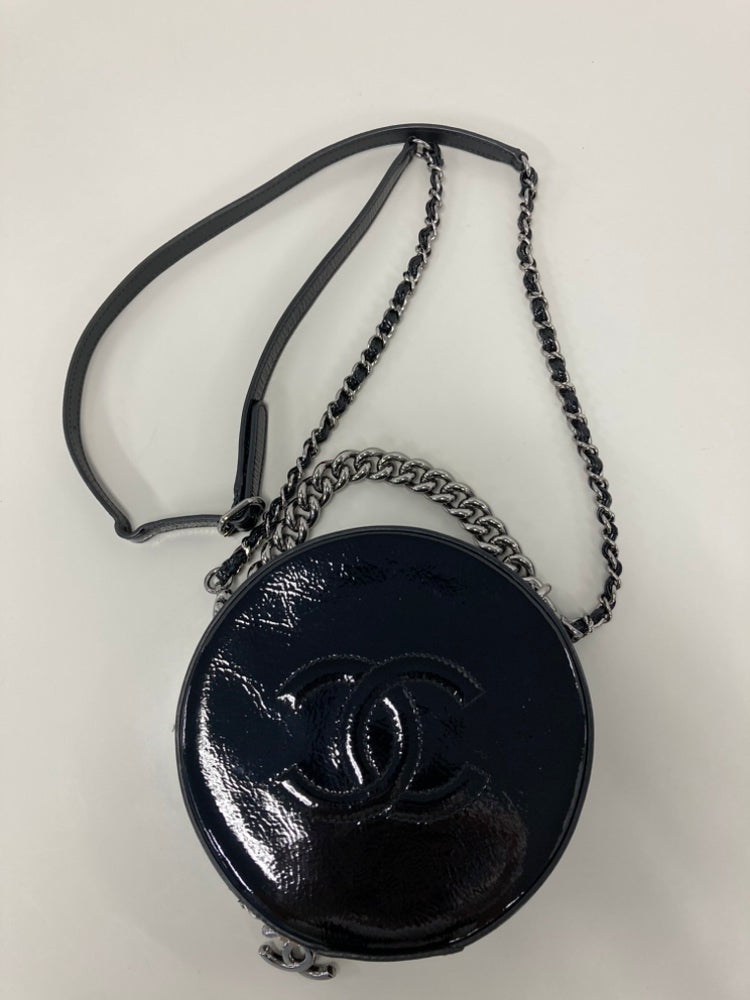 Chanel Cuir verni Rond As Earth Sac
