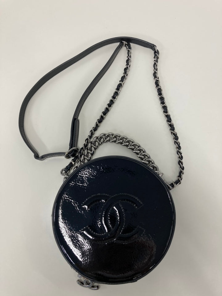 Chanel Cuir verni Rond As Earth Sac