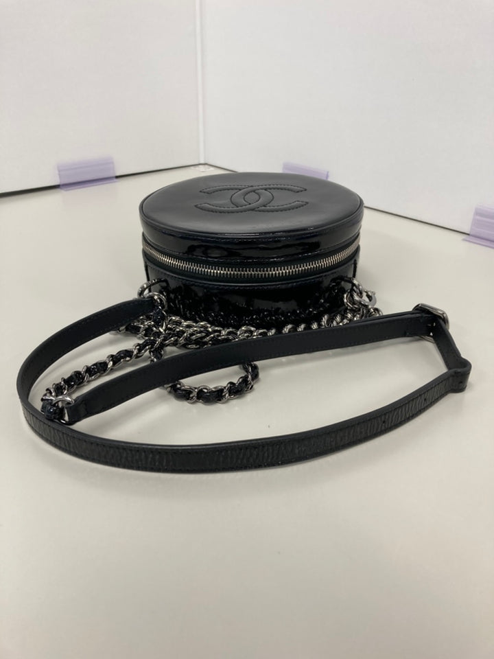 Chanel Cuir verni Rond As Earth Sac