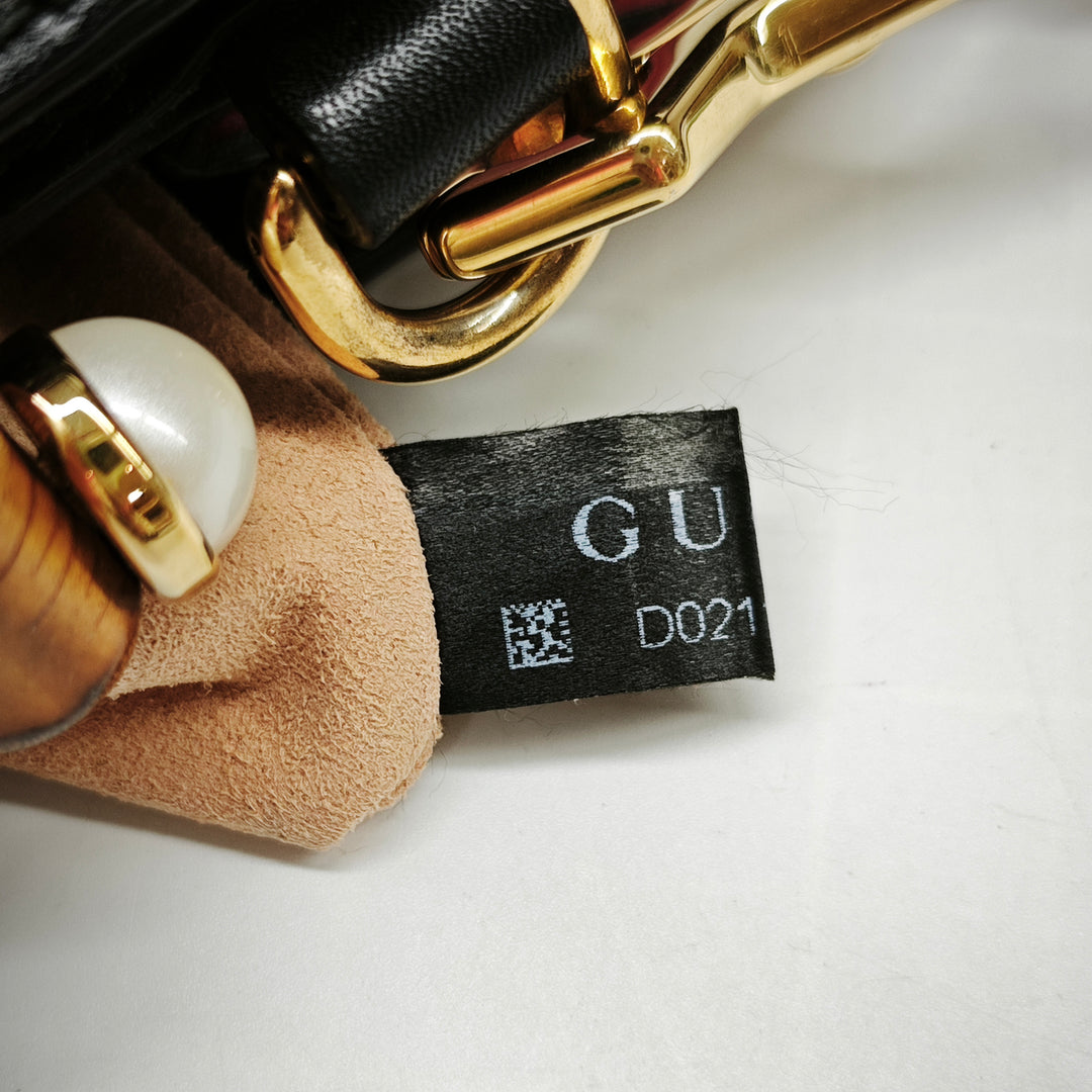 Gucci Small Cuir de veau Bamboo Web Nymphaea Sac