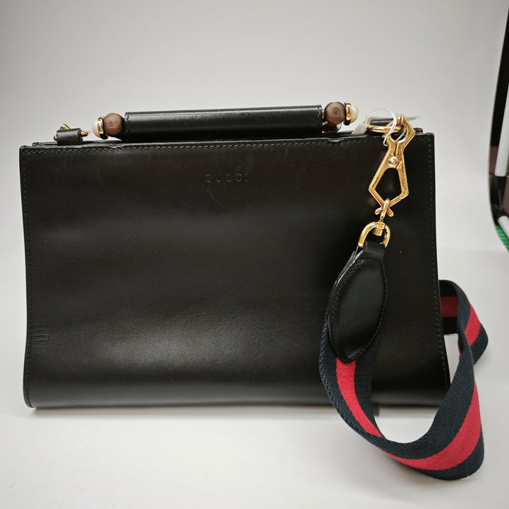 Gucci Small Cuir de veau Bamboo Web Nymphaea Sac