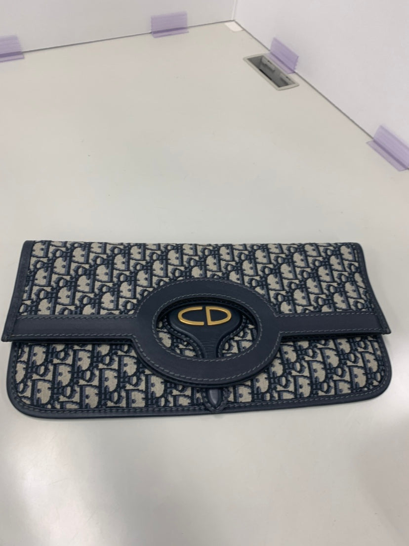 Dior Oblique Toile Fold Over Pochette