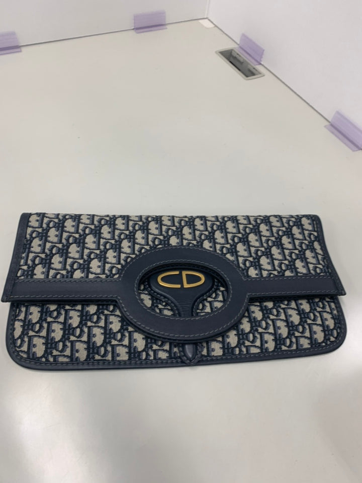 Dior Oblique Toile Fold Over Pochette
