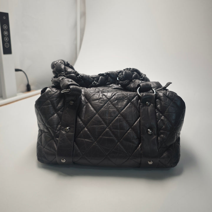 Chanel Small Distressed Cuir d’agneau Lady Braid Cabas