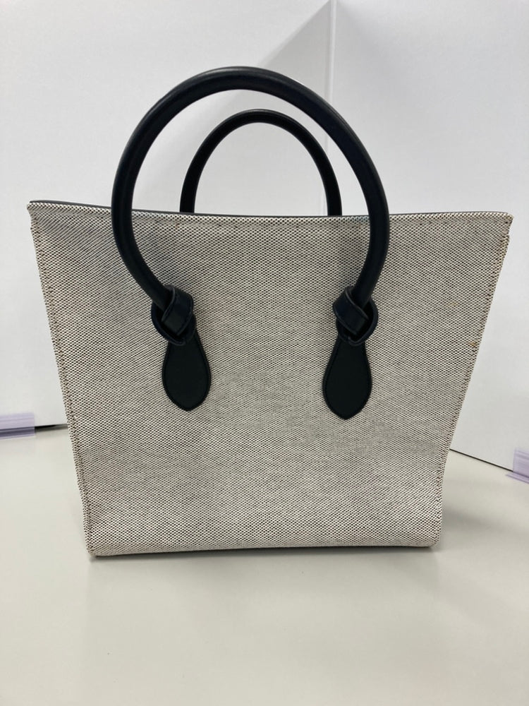 Celine Small Bicolor Toile et Cuir de veau Tie Knot Sac à main