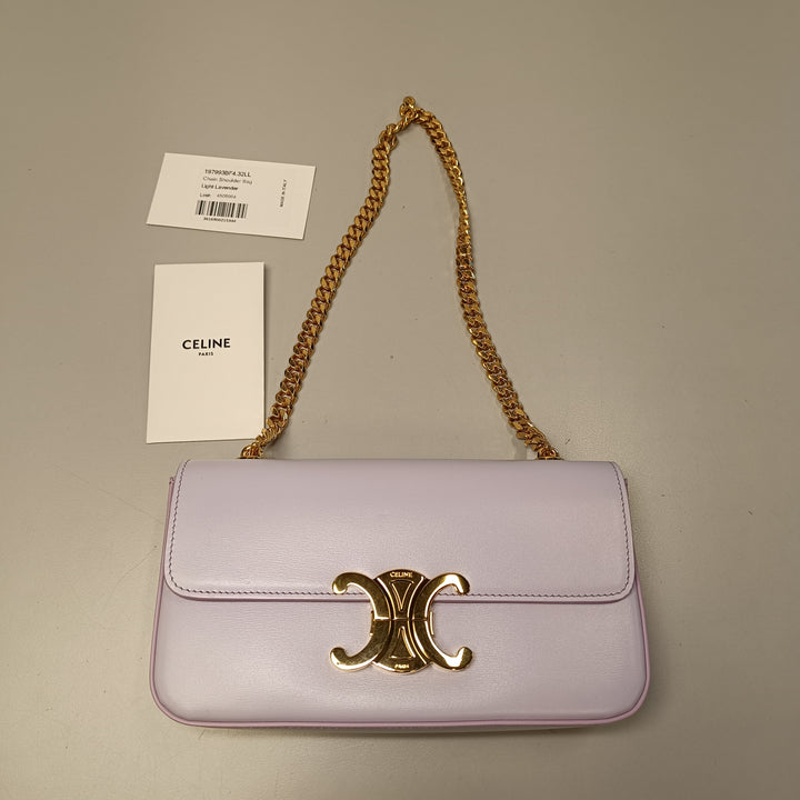 Celine brillant Cuir de veau Claude Chain Sac bandoulière