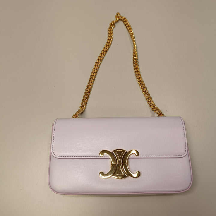 Celine brillant Cuir de veau Claude Chain Sac bandoulière
