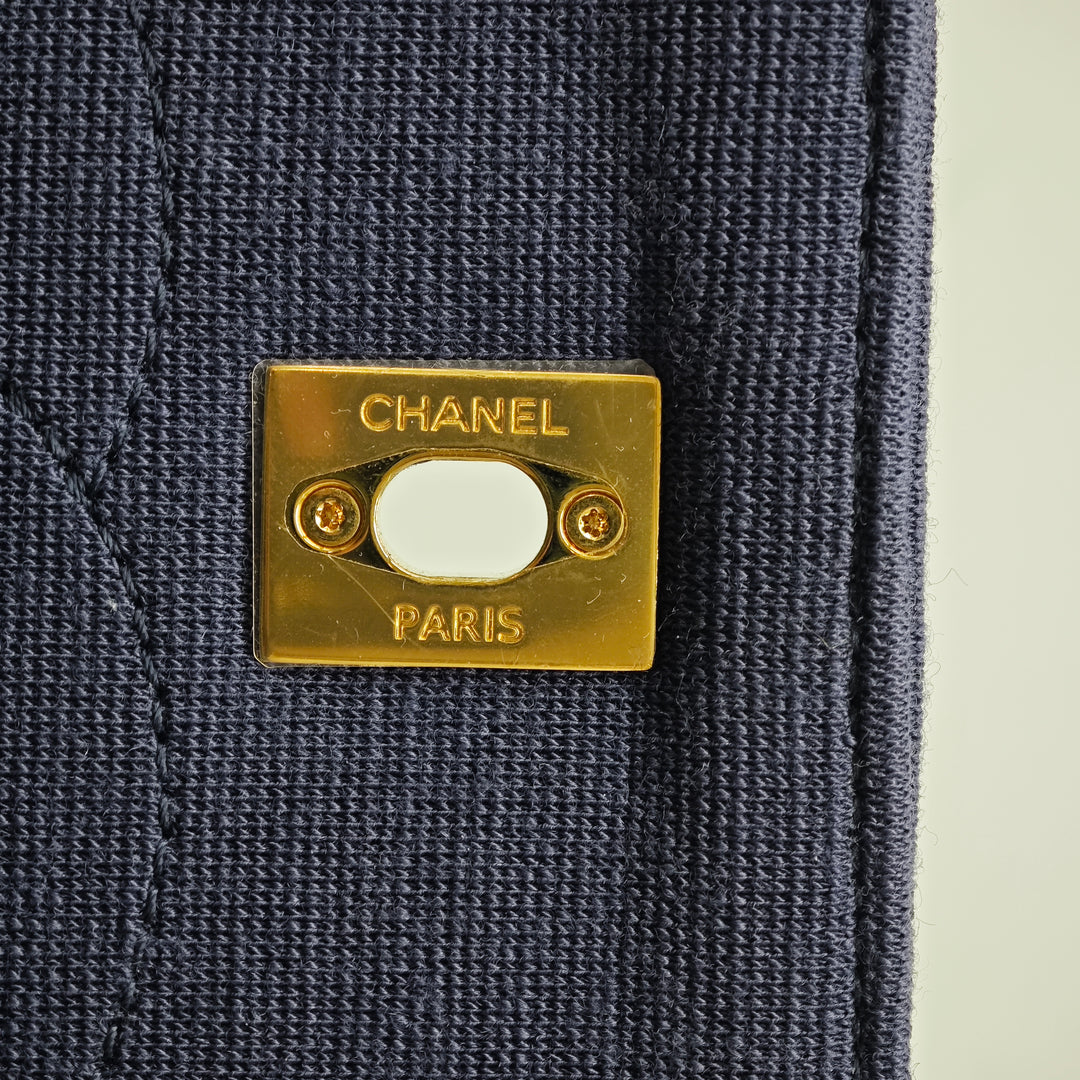 Chanel Small Chevron Jersey Trendy CC anse supérieure à rabat