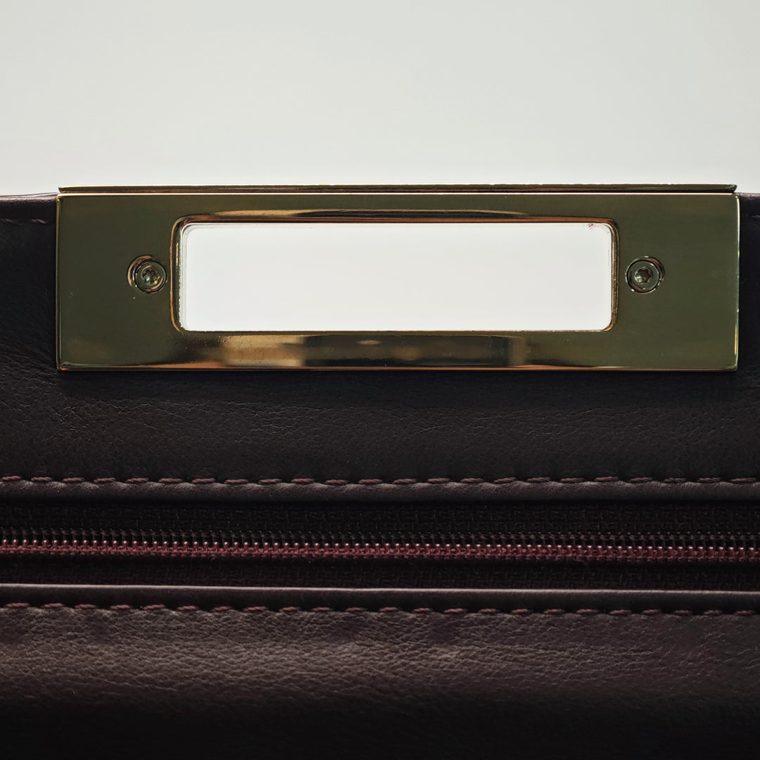 Chanel Matelassé Cuir verni Golden Class East West Wallet on Chain