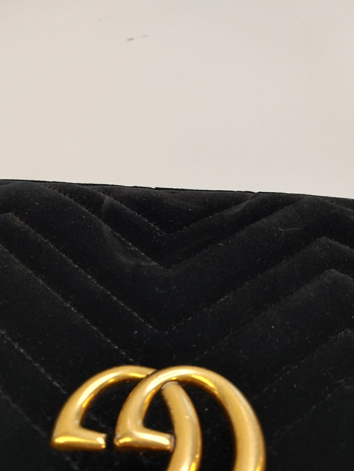 Gucci Small GG Marmont Matelasse Velours Sac porté croisé