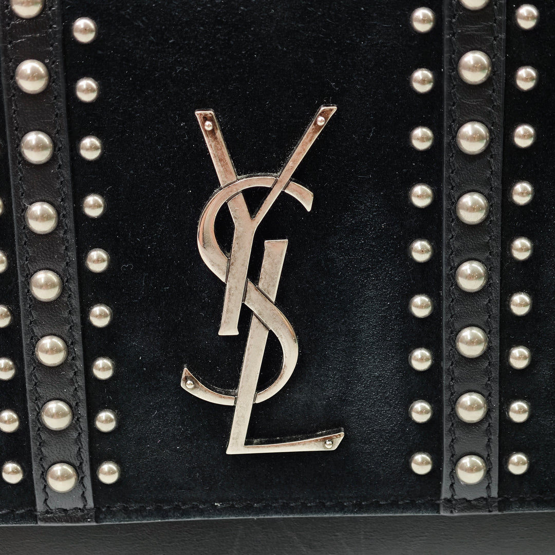 Saint Laurent Medium clouté Daim et Cuir de veau Monogram Sunset Sac porté croisé
