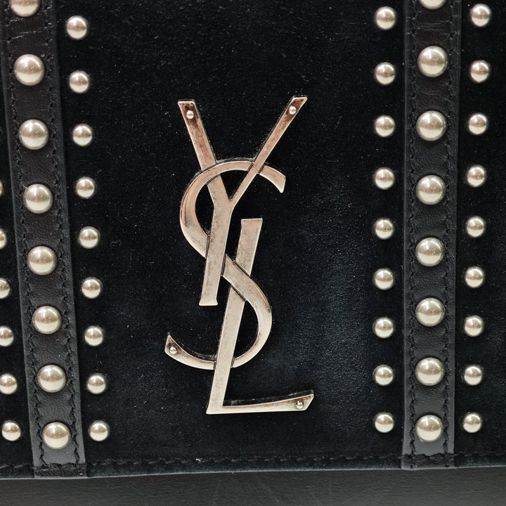 Saint Laurent Medium clouté Daim et Cuir de veau Monogram Sunset Sac porté croisé