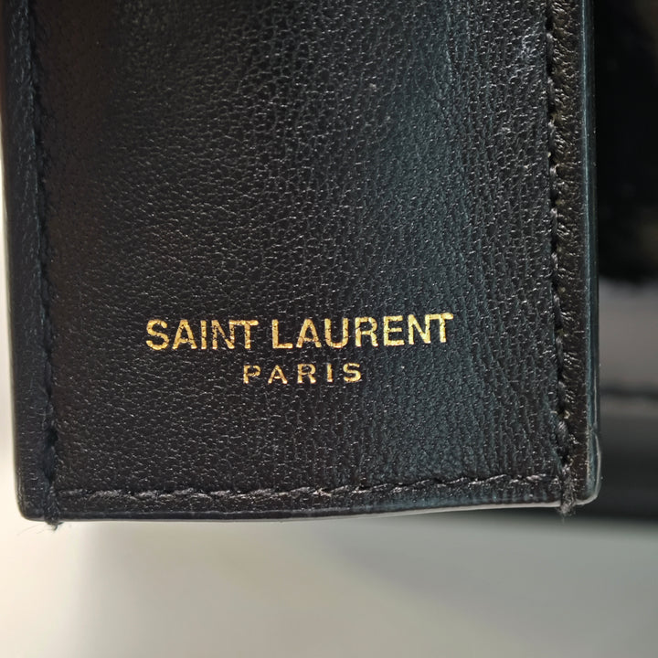 Saint Laurent Small Cuir verni Monogram Sunset Sac porté croisé