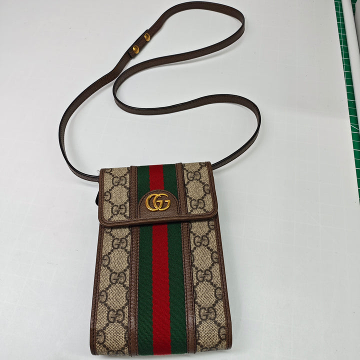 Gucci Mini GG Supreme Web Ophidia Sac porté croisé