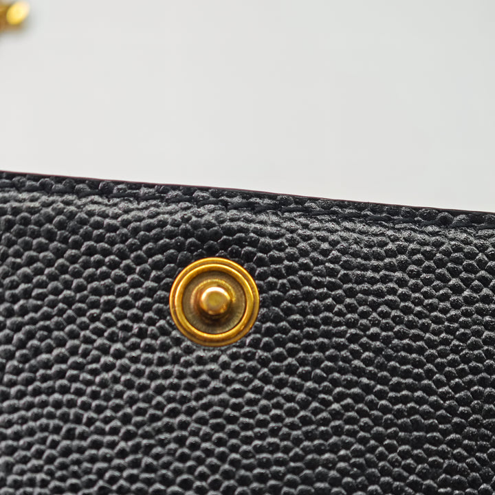 Saint Laurent Grain de Poudre Monogram Kate Pompon Airpods Sac