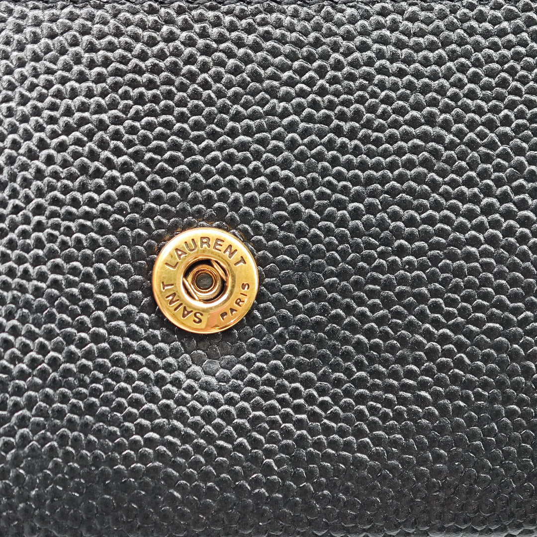 Saint Laurent Grain de Poudre Monogram Kate Pompon Airpods Sac