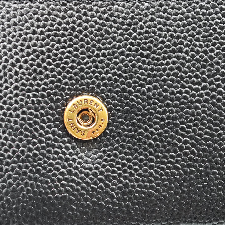Saint Laurent Grain de Poudre Monogram Kate Pompon Airpods Sac