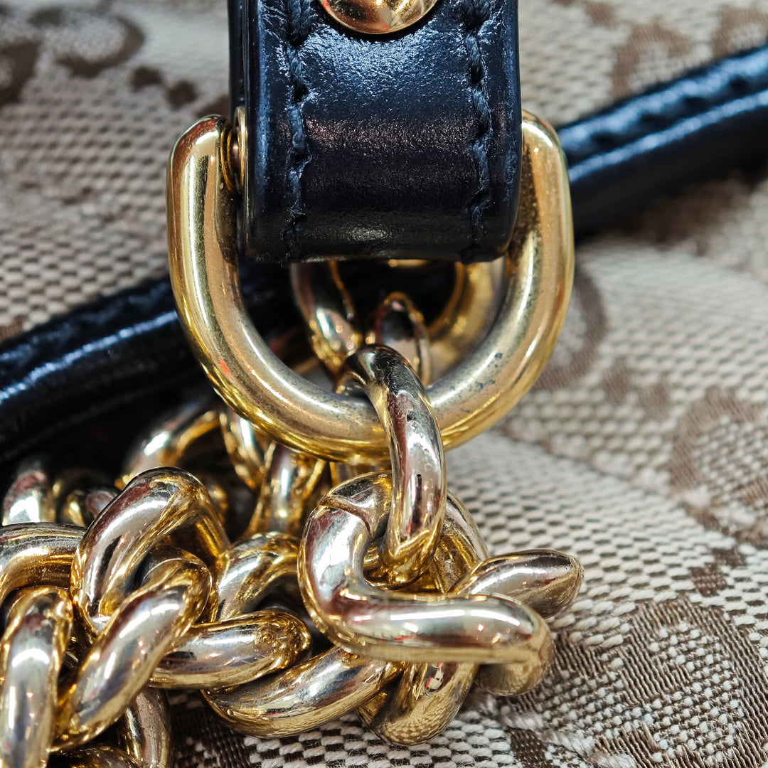 Gucci Medium GG Marmont Matelasse Diagonal GG Toile Sac bandoulière