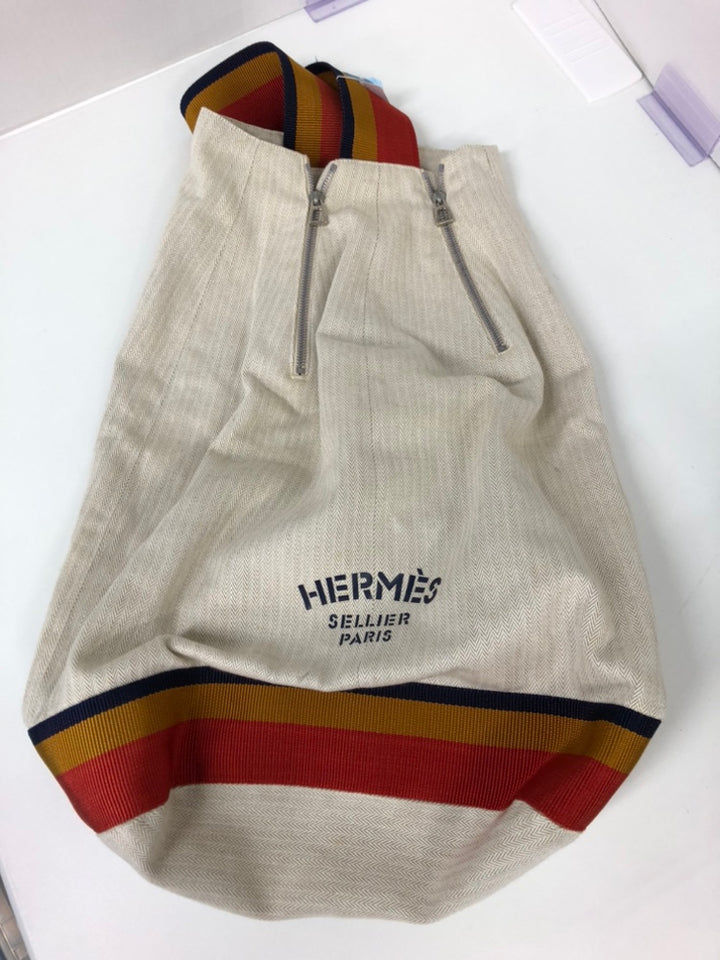 Hermès Toile Chevron Cavalier Sling Sac