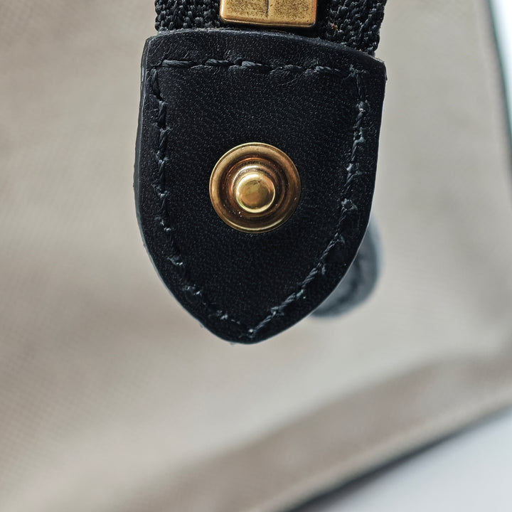 Celine Mini Bicolor Toile et Cuir Luggage Cabas