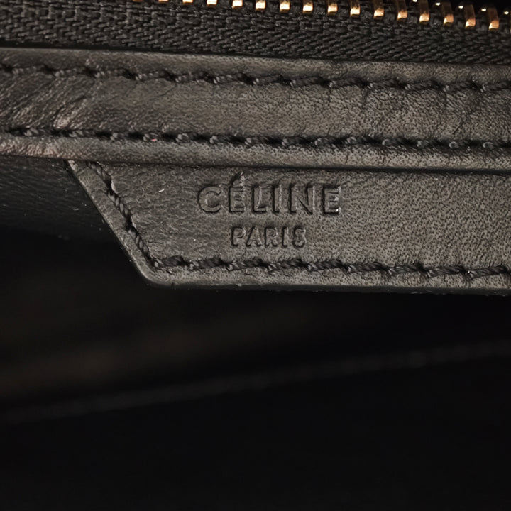 Celine Mini Bicolor Toile et Cuir Luggage Cabas