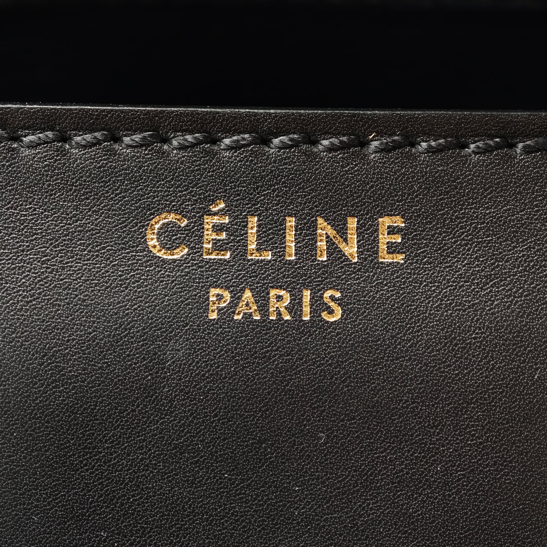 Celine Mini Bicolor Toile et Cuir Luggage Cabas