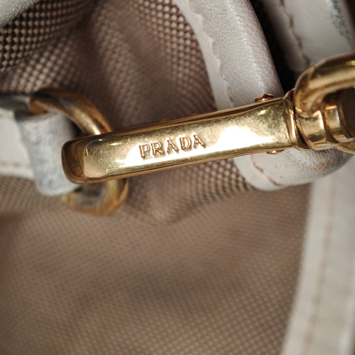 Prada Toile Canapa Logo Bow Sac