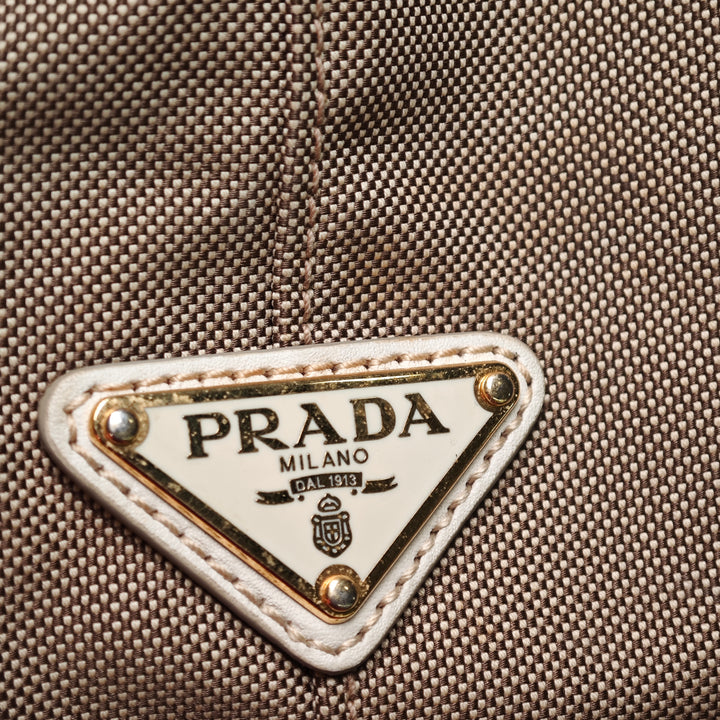 Prada Toile Canapa Logo Bow Sac