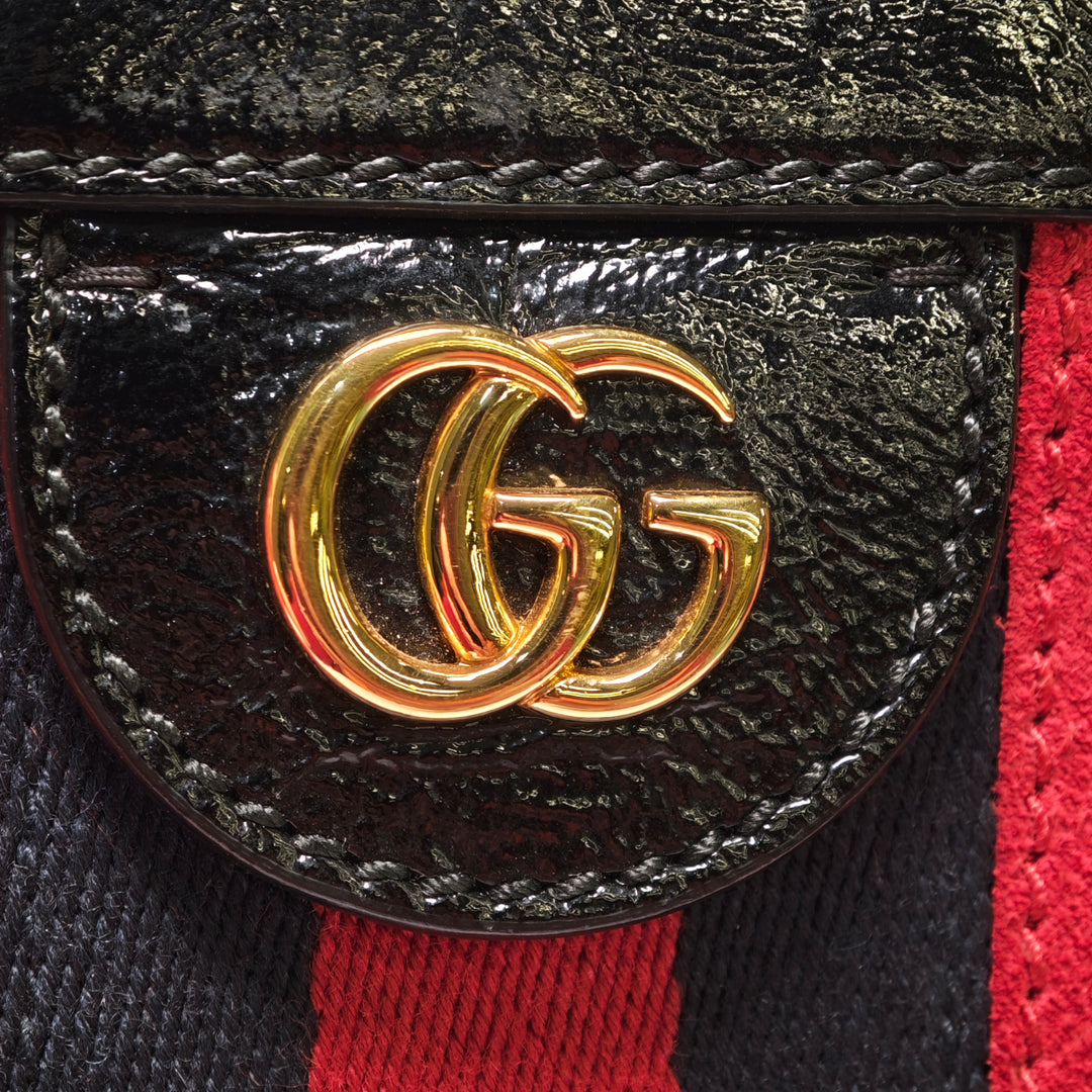 Gucci Medium Daim Web Ophidia Chain Sac bandoulière