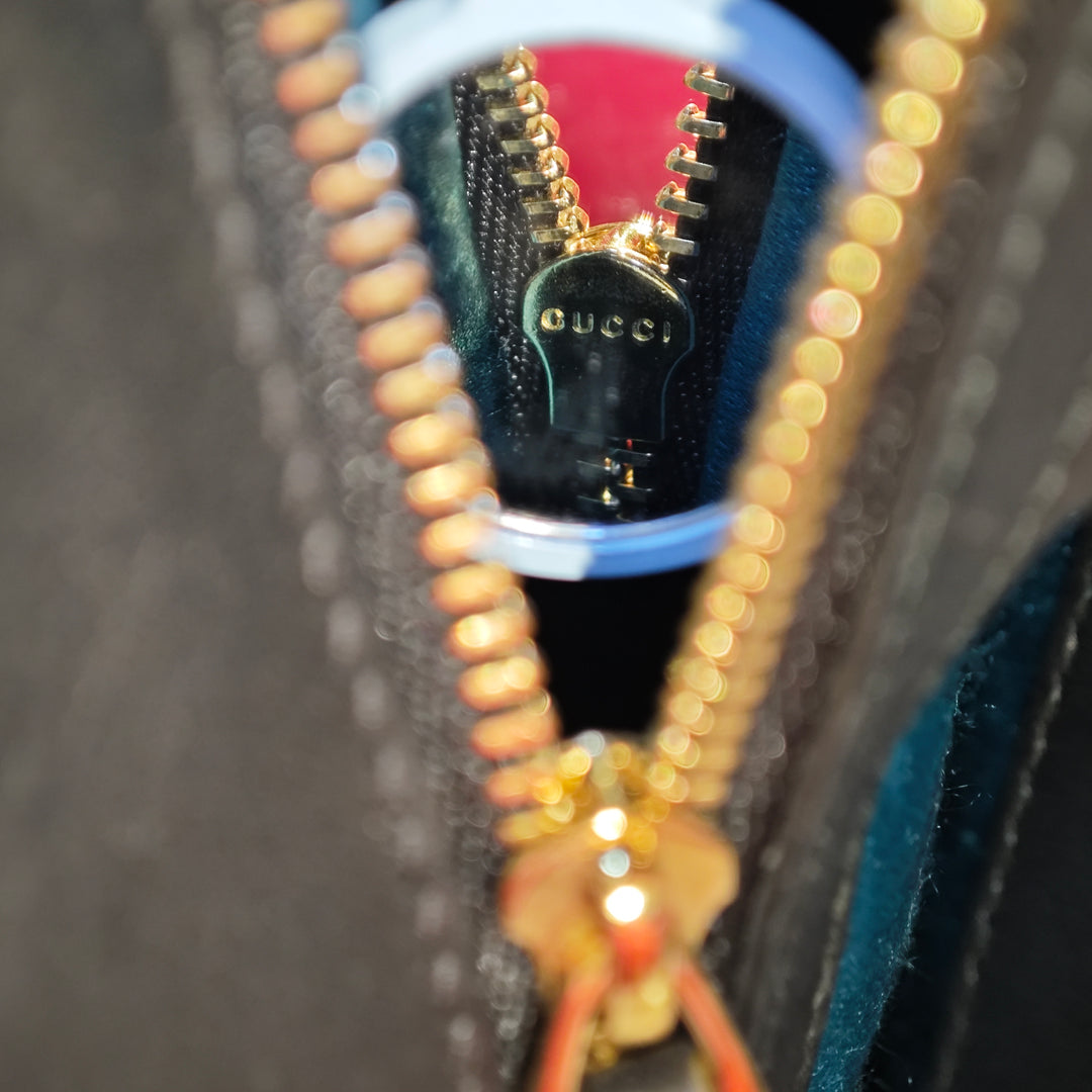 Gucci Medium Daim Web Ophidia Chain Sac bandoulière
