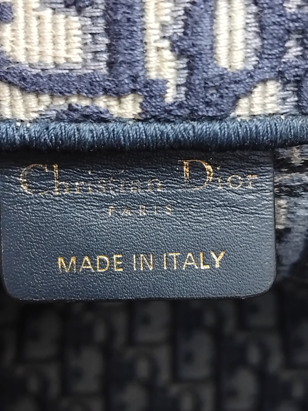 Dior Medium Oblique brodé Toile Book Cabas