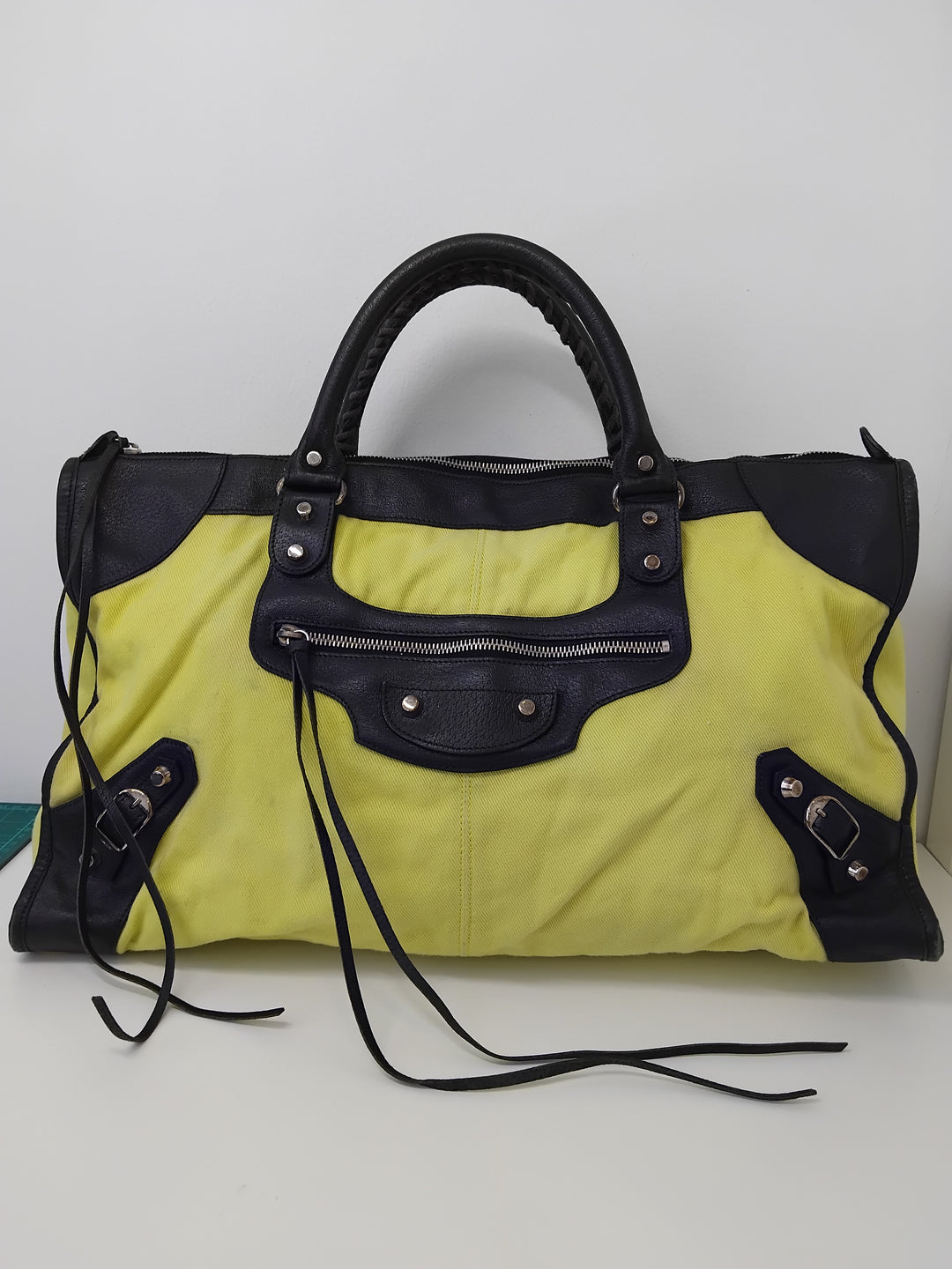 Balenciaga Toile Cuir d’agneau Motocross Classic Work Sac
