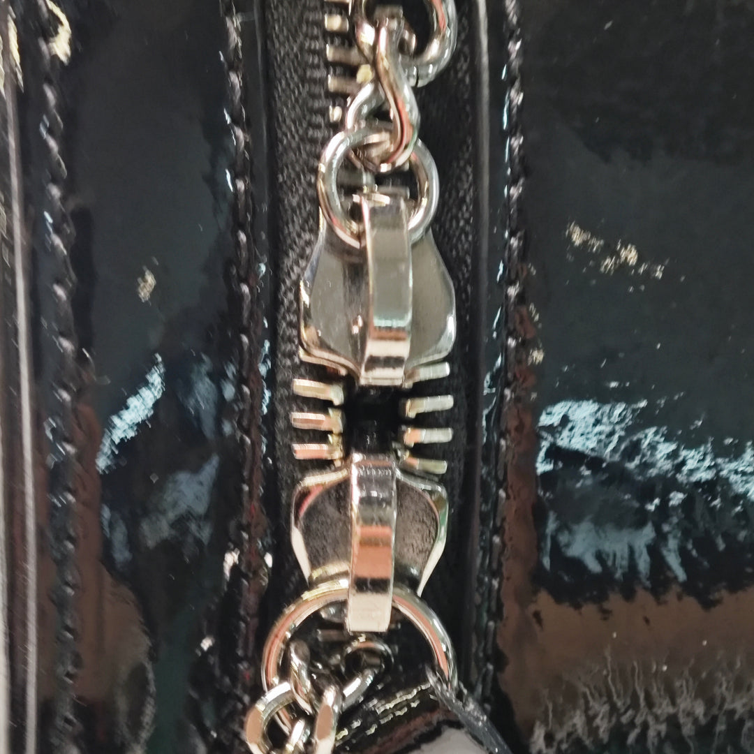 Chanel Cuir verni Rond As Earth Sac