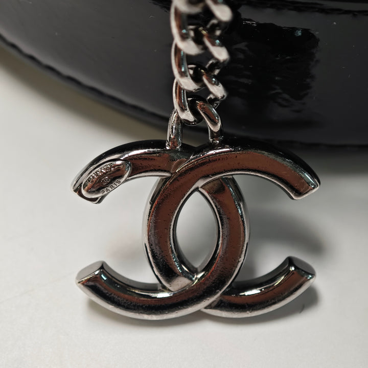 Chanel Cuir verni Rond As Earth Sac
