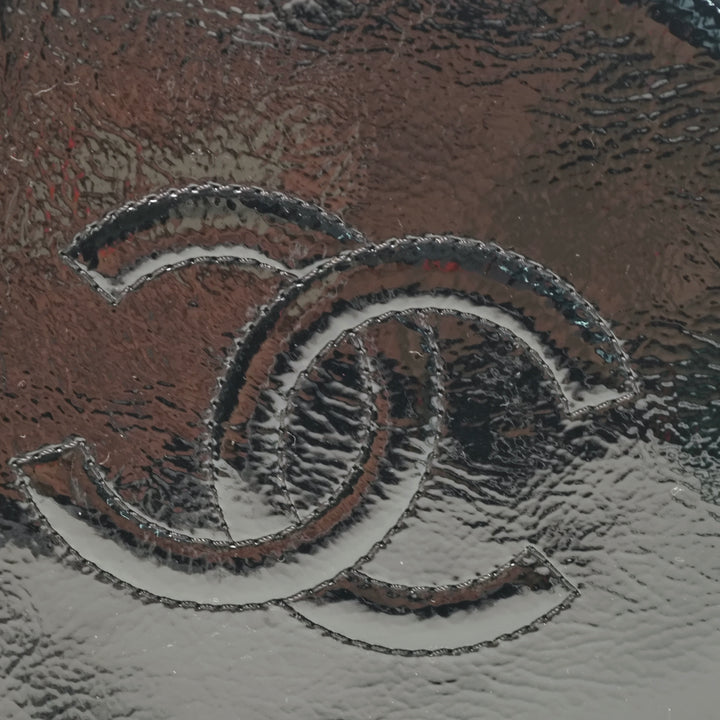 Chanel Cuir verni Rond As Earth Sac