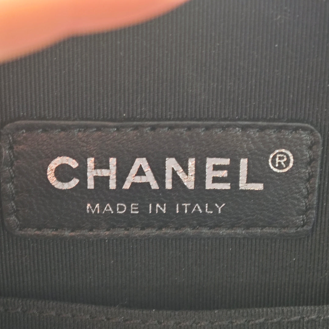 Chanel Cuir verni Rond As Earth Sac