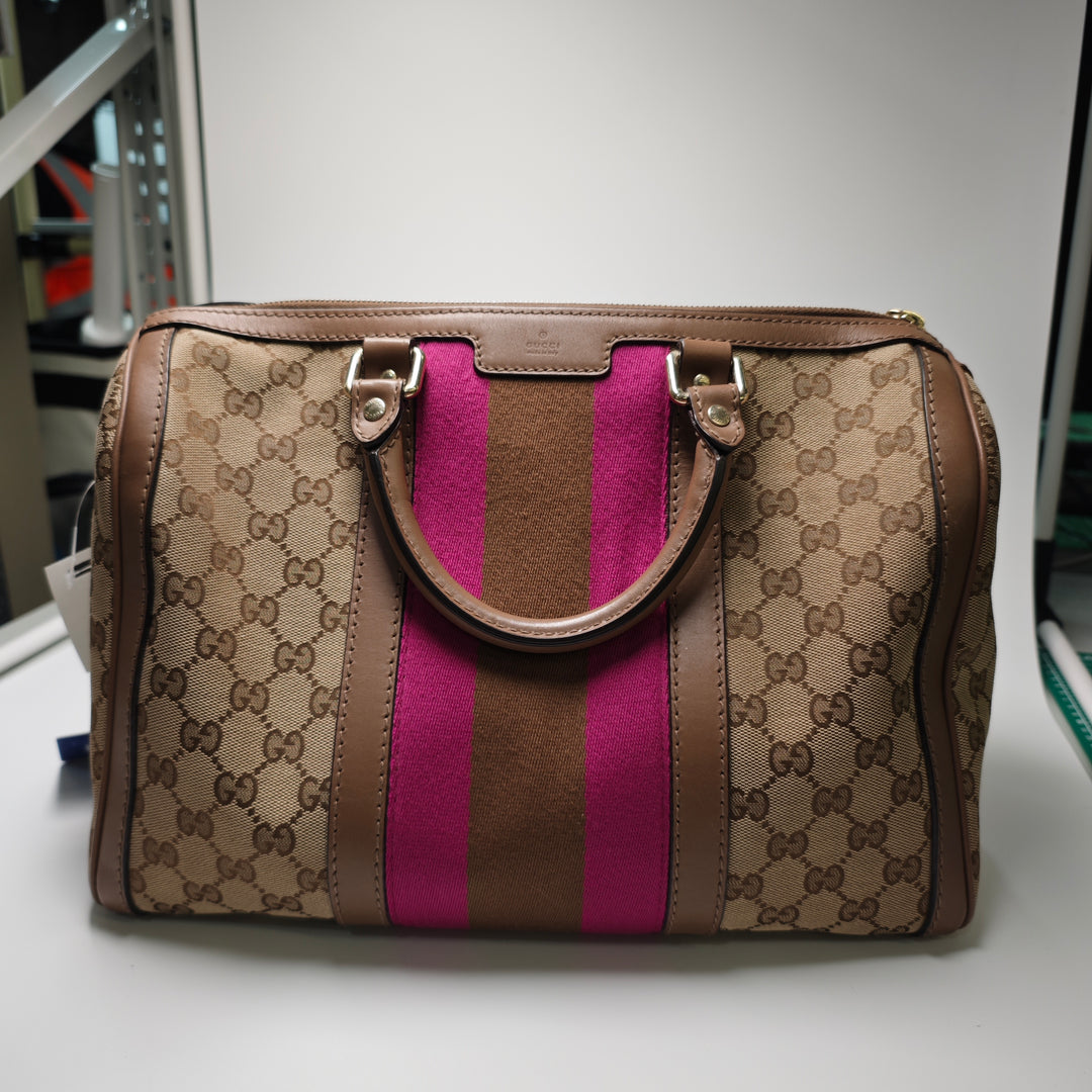 Gucci Medium GG Toile Web Joy Boston Sac