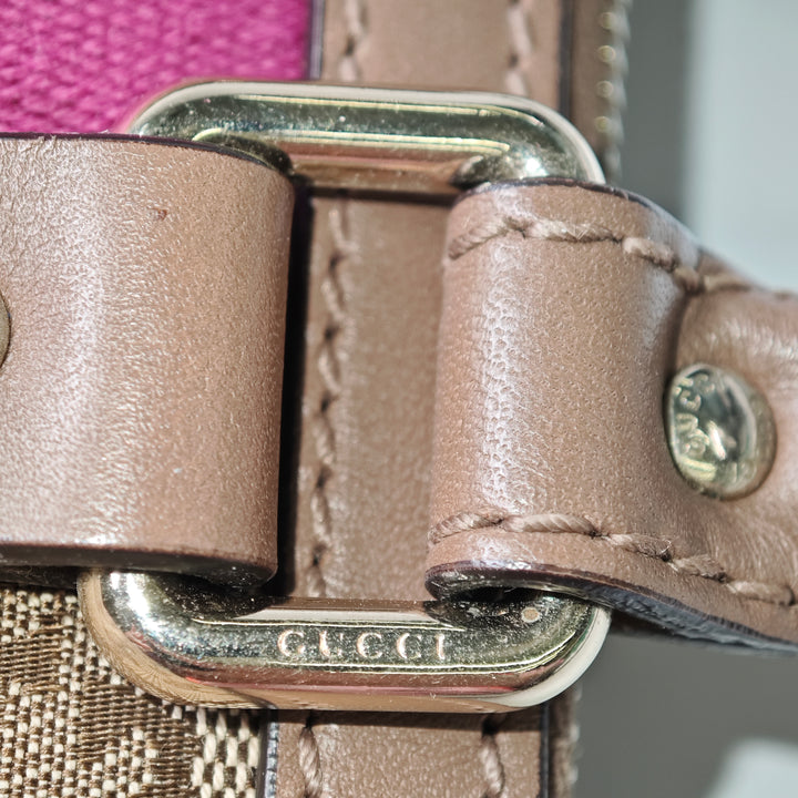 Gucci Medium GG Toile Web Joy Boston Sac