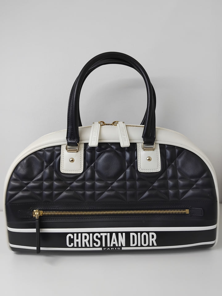 Dior Medium Cuir Cannage Dior Vibe Zip Bowling Sac