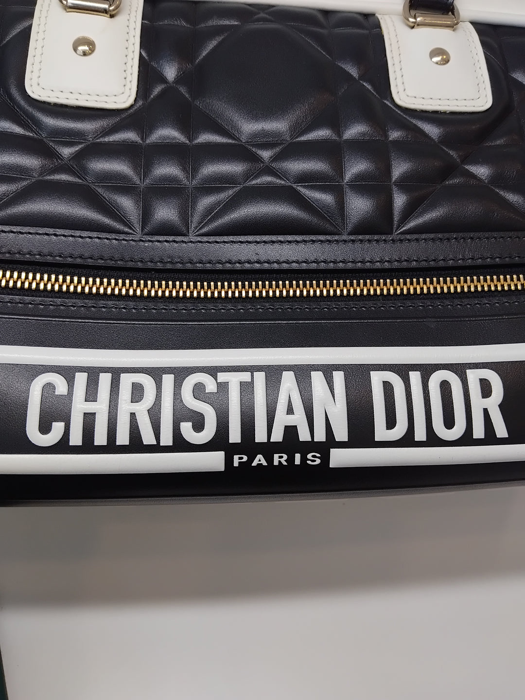 Dior Medium Cuir Cannage Dior Vibe Zip Bowling Sac