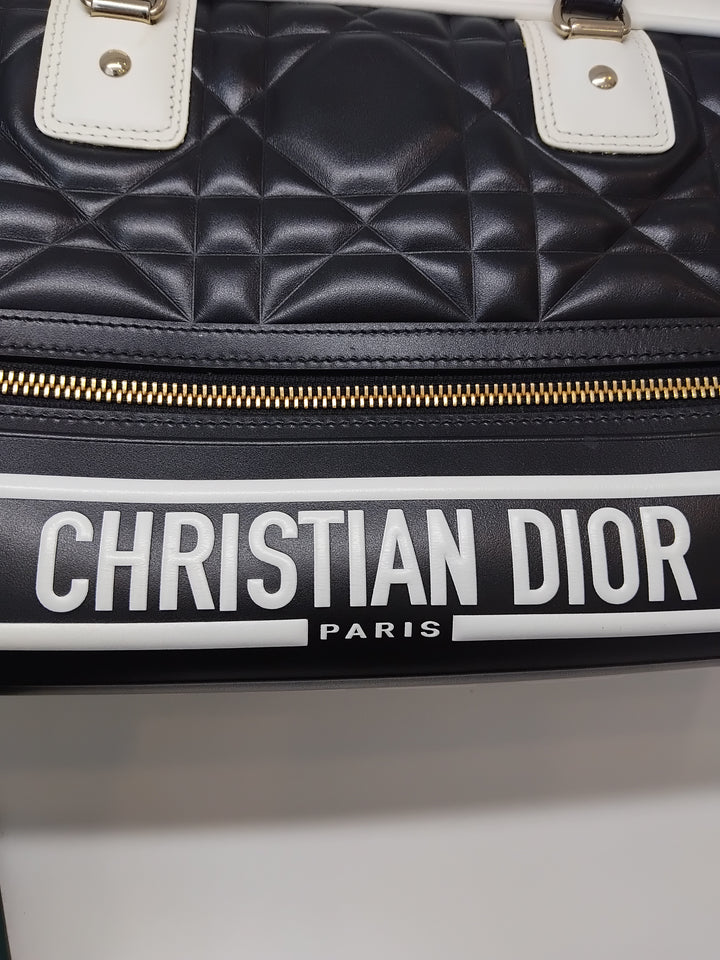 Dior Medium Cuir Cannage Dior Vibe Zip Bowling Sac