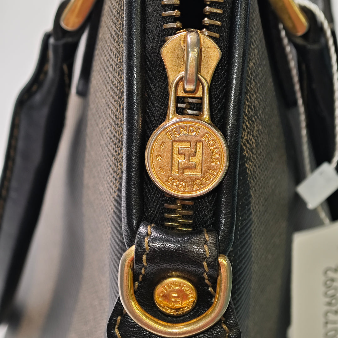 Fendi Pequin Coated Toile Dome Sac