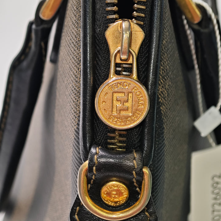 Fendi Pequin Coated Toile Dome Sac