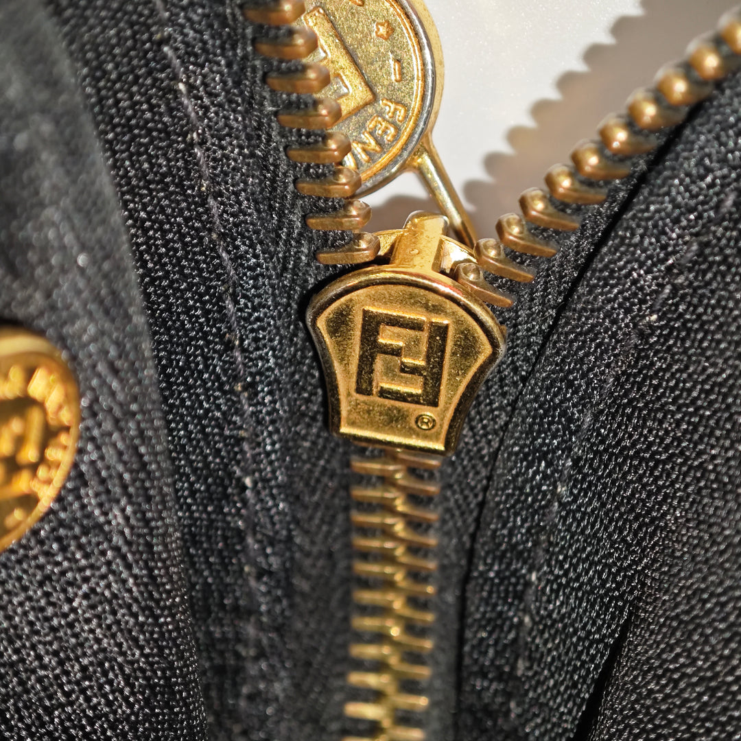Fendi Pequin Coated Toile Dome Sac