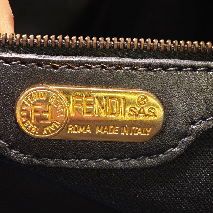 Fendi Pequin Coated Toile Dome Sac