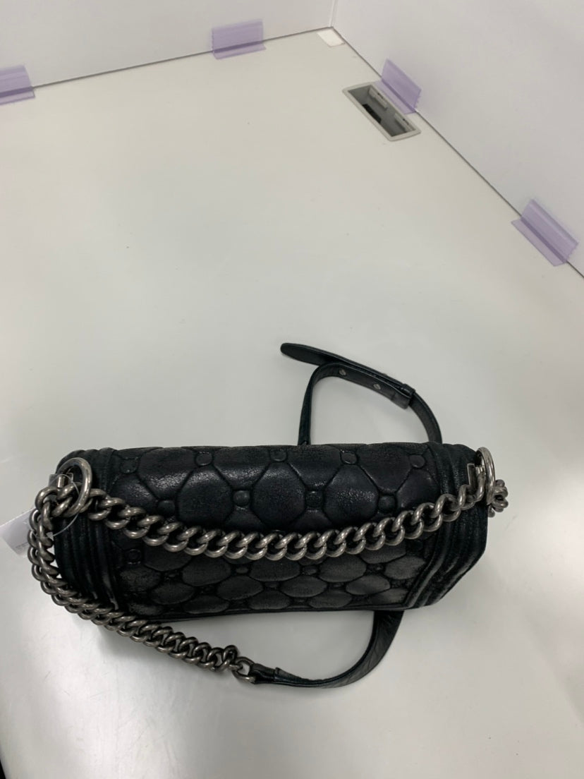Chanel Old Medium Matelassé Daim Chesterfield Boy à rabat