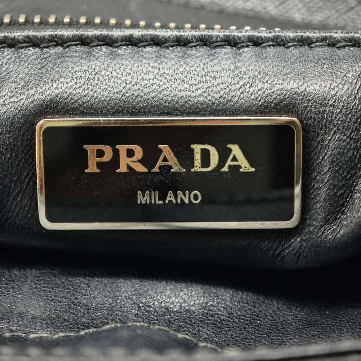 Prada Saffiano Lux et Tessuto Chain Sac porté croisé