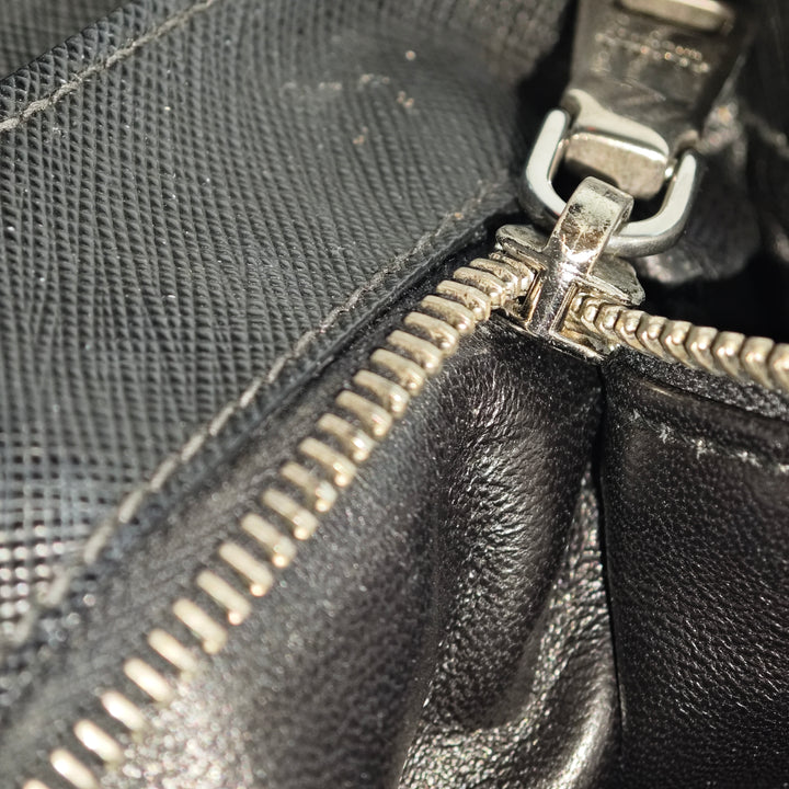 Prada Saffiano Lux et Tessuto Chain Sac porté croisé