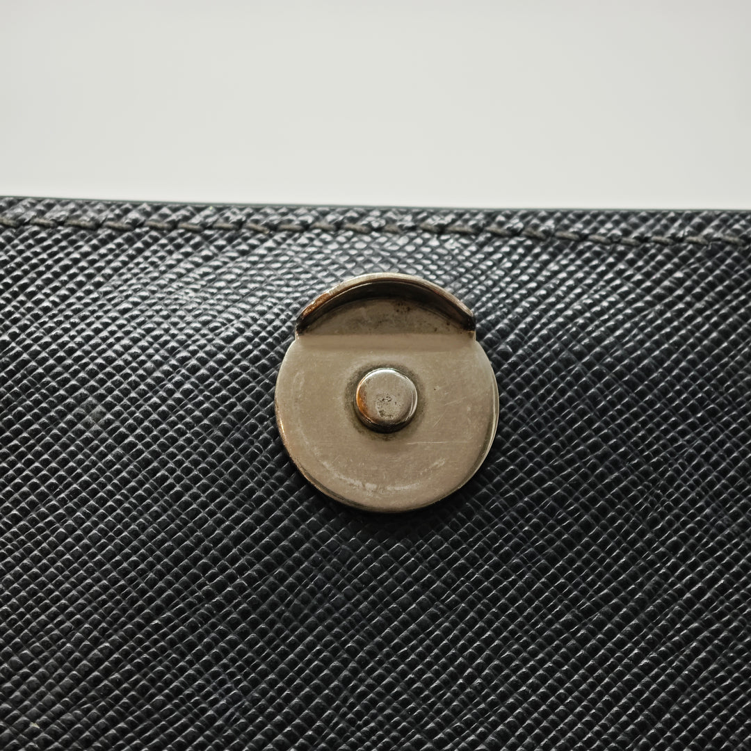 Prada Saffiano Lux et Tessuto Chain Sac porté croisé