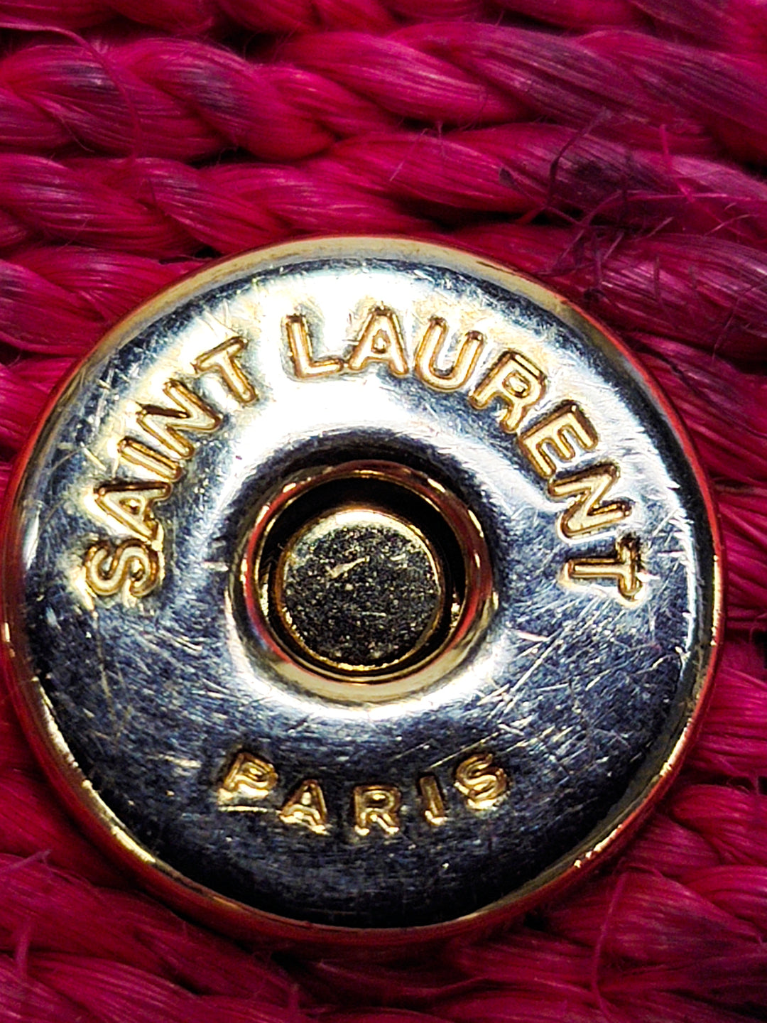 Saint Laurent Medium Raffia Monogram Kate Sac porté croisé